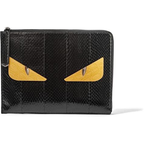 bag bugs clutch fendi|Fendi crocodile vintage clutch.